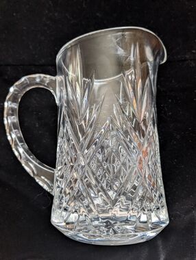 Leaded Crystal  Clear Cut Glass Pitcher - Elegant Serveware